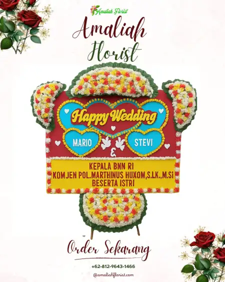 Papan Bunga Pernikahan Paduroso